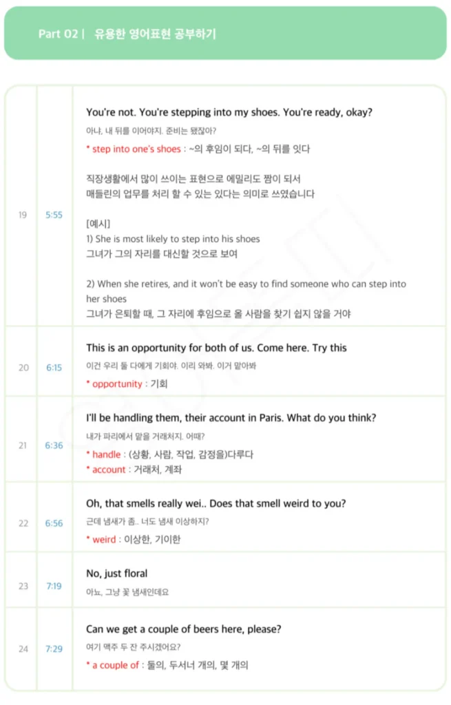 에밀리파리에가다 유용한 영어표현